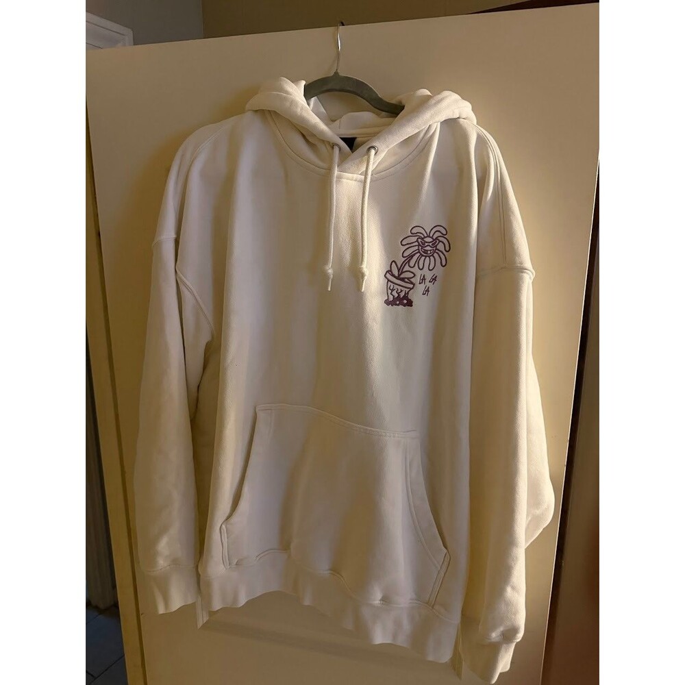H&M Hardcore Venice Hoodie Men's XXL Oversized Fit Cream Graphic Pullover